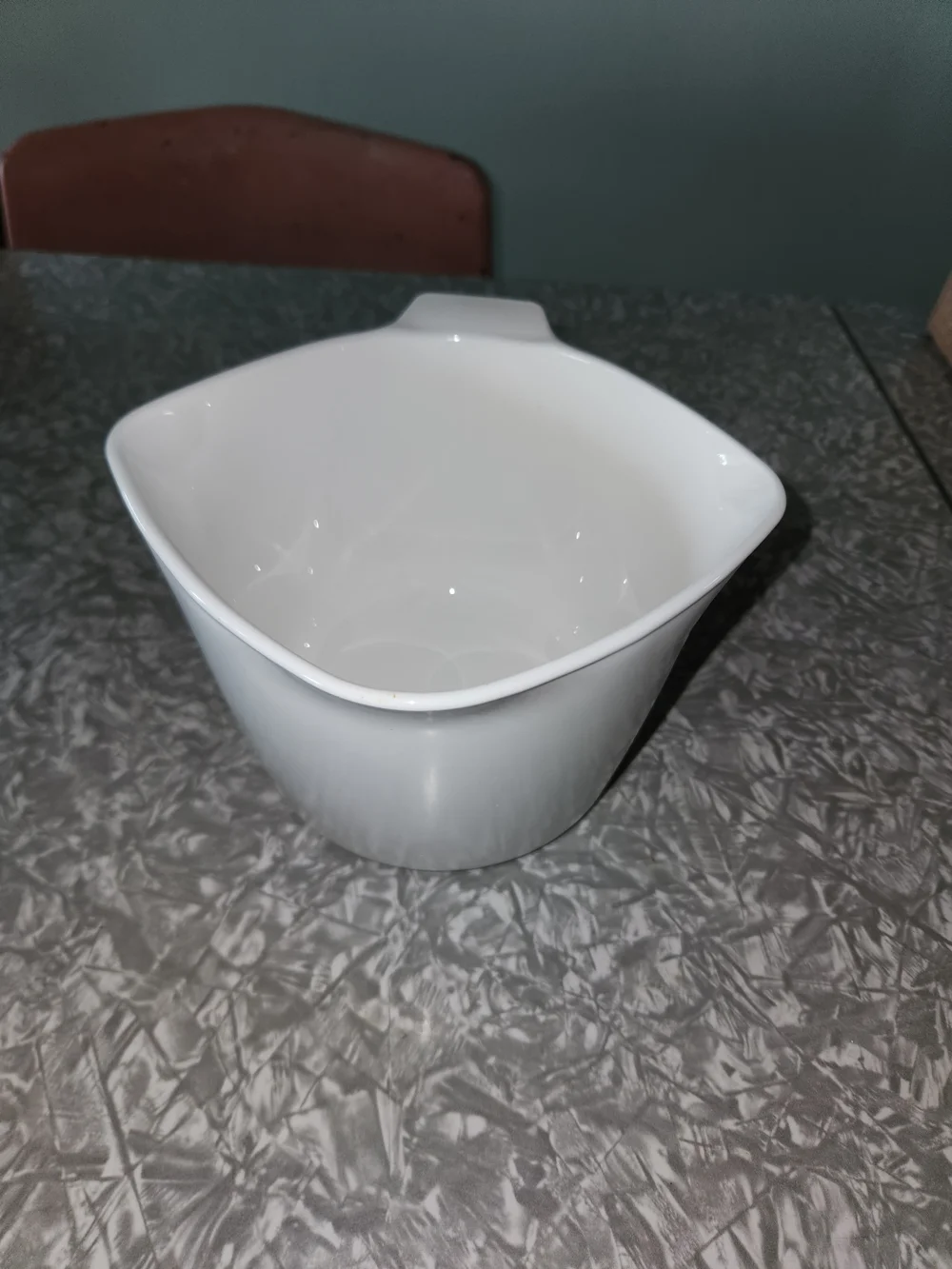 Corningware White Ceramic Pitcher with Blue Floral Design